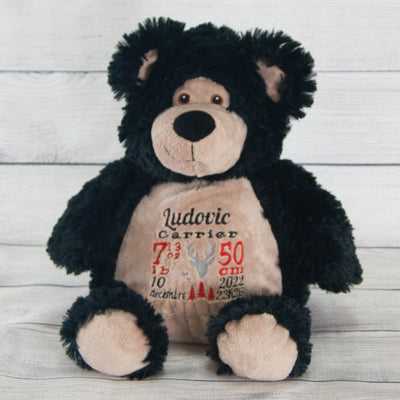 Teddy bear black with name