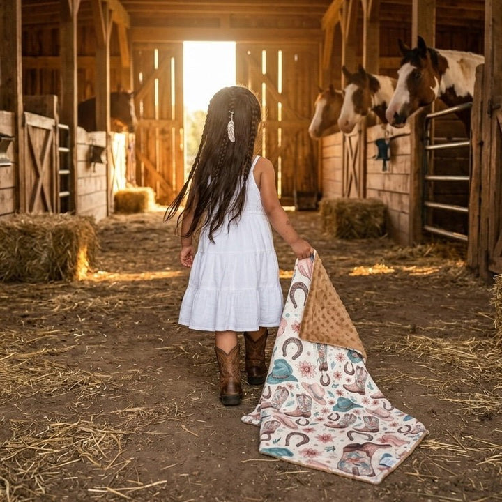 Couverture cowgirl bebe