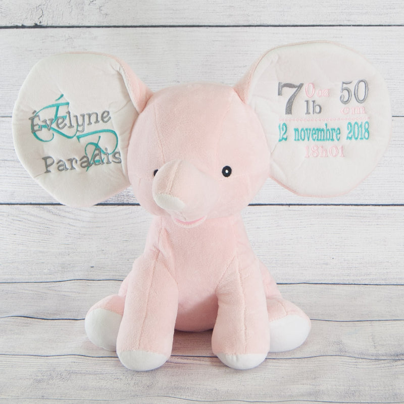 Kootenay the Dumble Stuffed Elephant - Pink