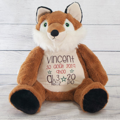 Fox with baby's name