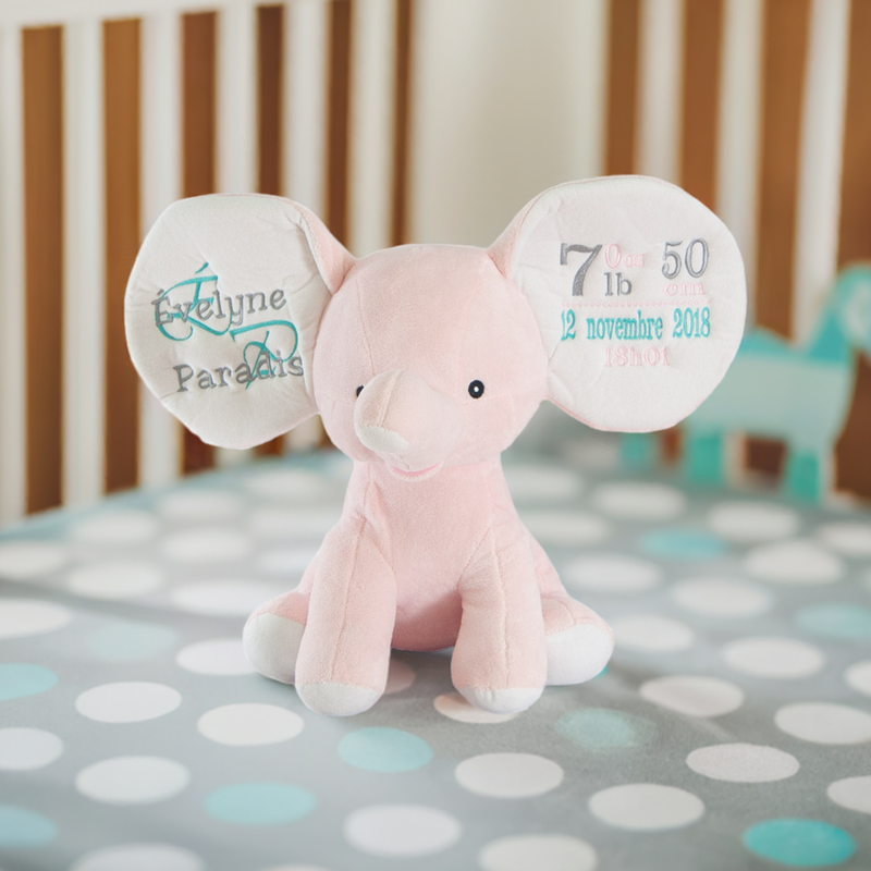 Kootenay the Dumble Stuffed Elephant - Pink