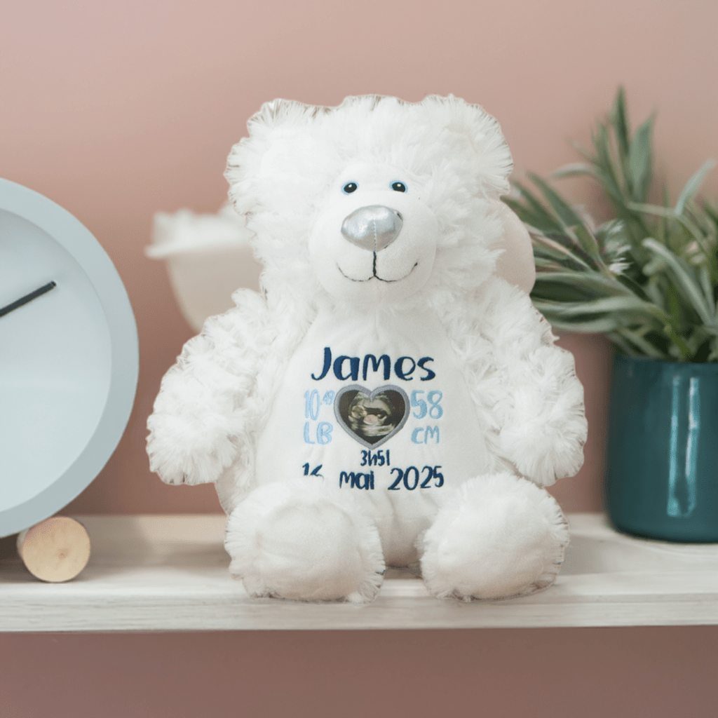 angel stuffed animal with baby's name