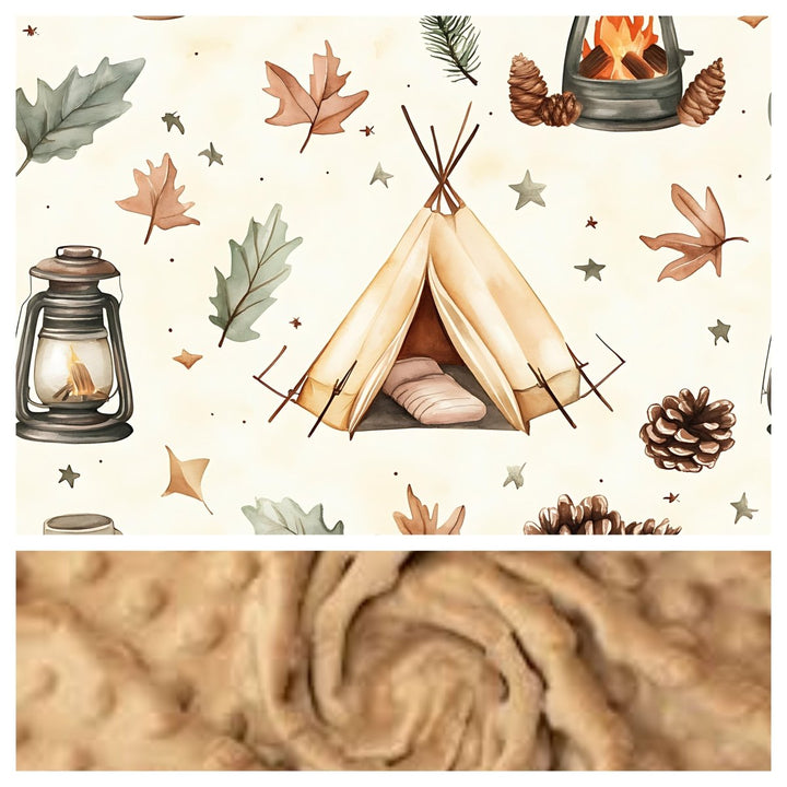baby blanket minky camping