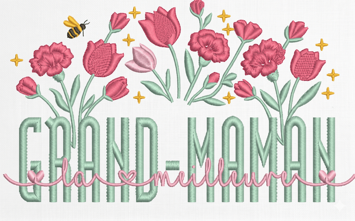 broderie meilleure grand-maman