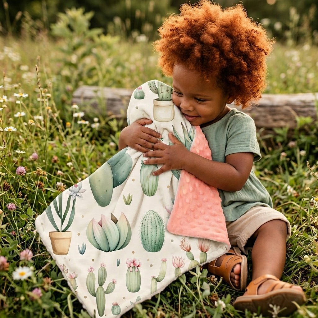 cactus blanket for baby minky