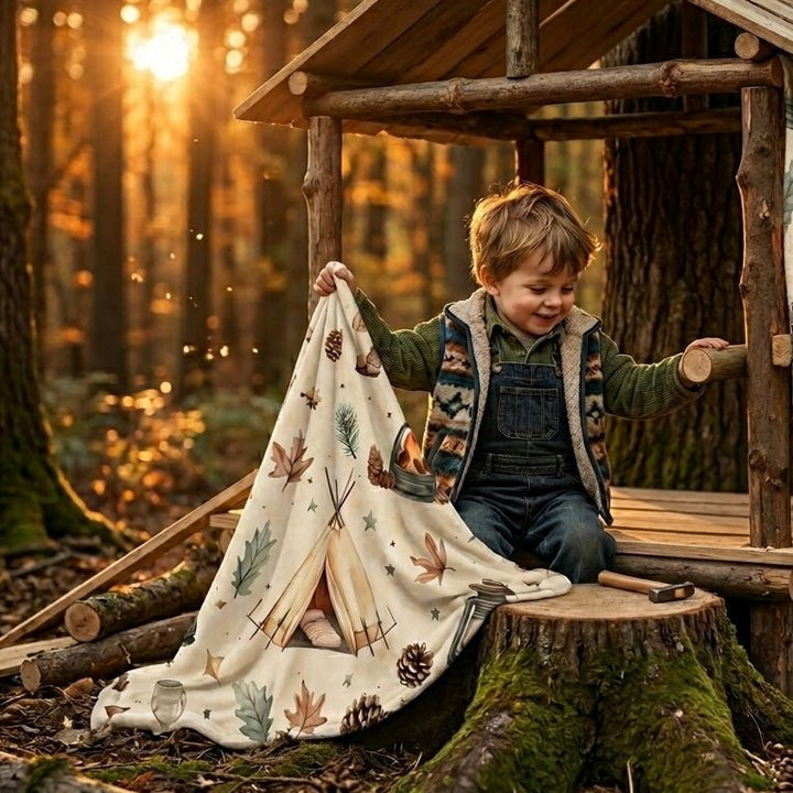 couverture bebe camping en minky