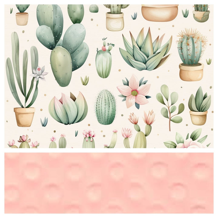 couverture bebe minky cactus