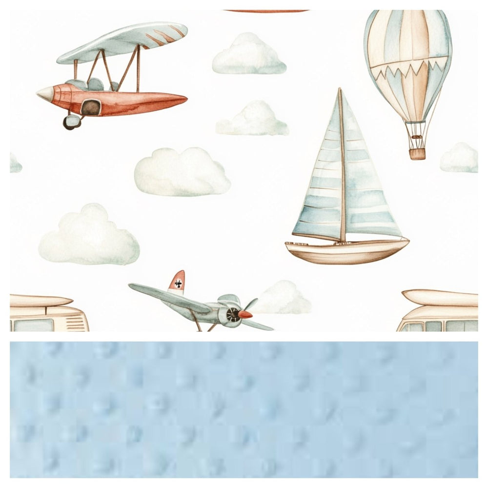 couverture pour bebe en minky voyage