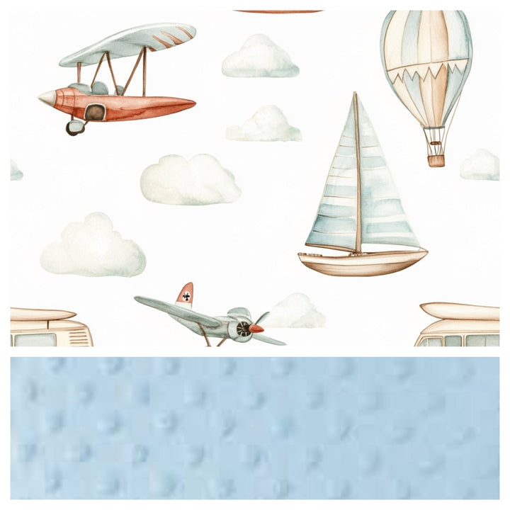 couverture pour bebe en minky voyage
