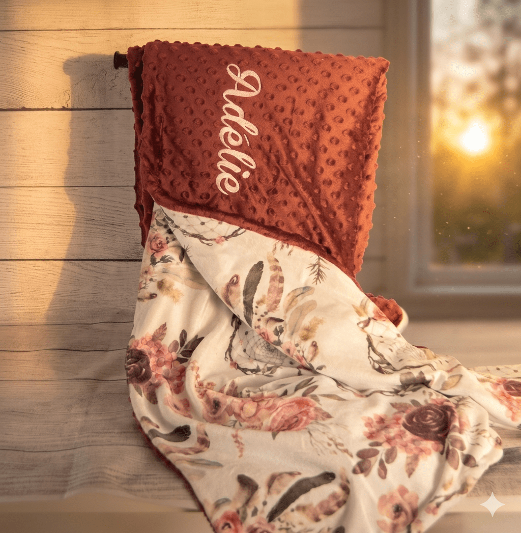 Jumbo - Boho Flowers Blanket - Blanket