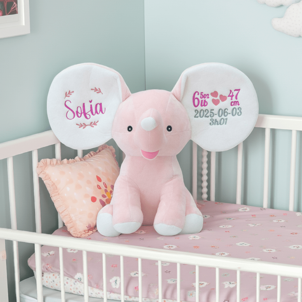Kootenay the Dumble Stuffed Elephant - Pink - Plush