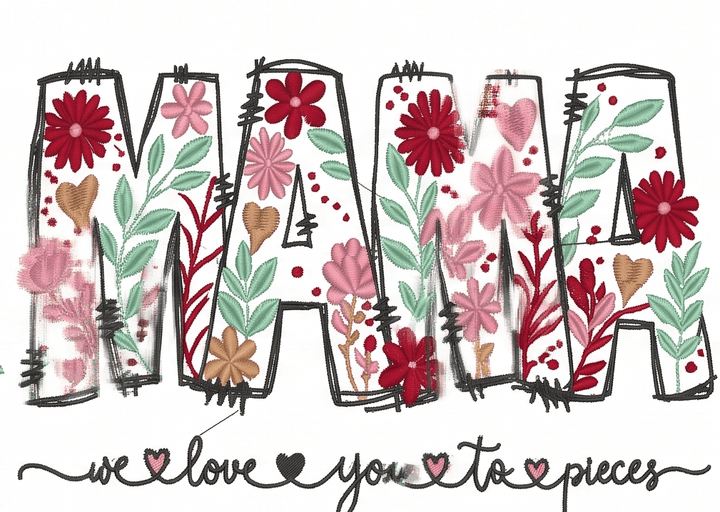 mama embroidery design