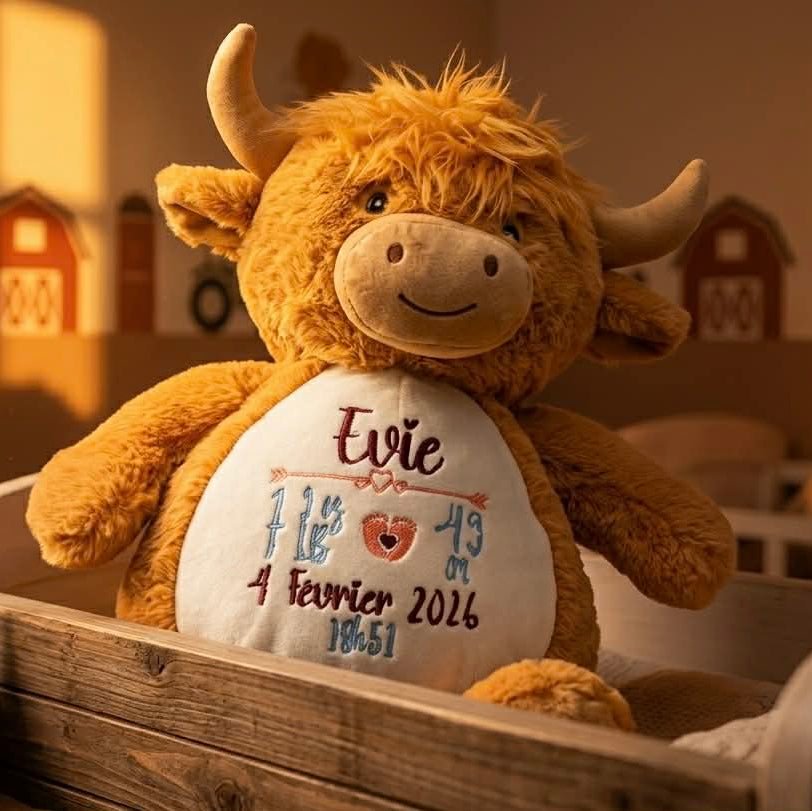vache highland toutou broderie