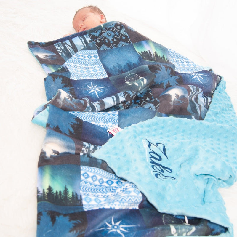 Baby minky blanket with name