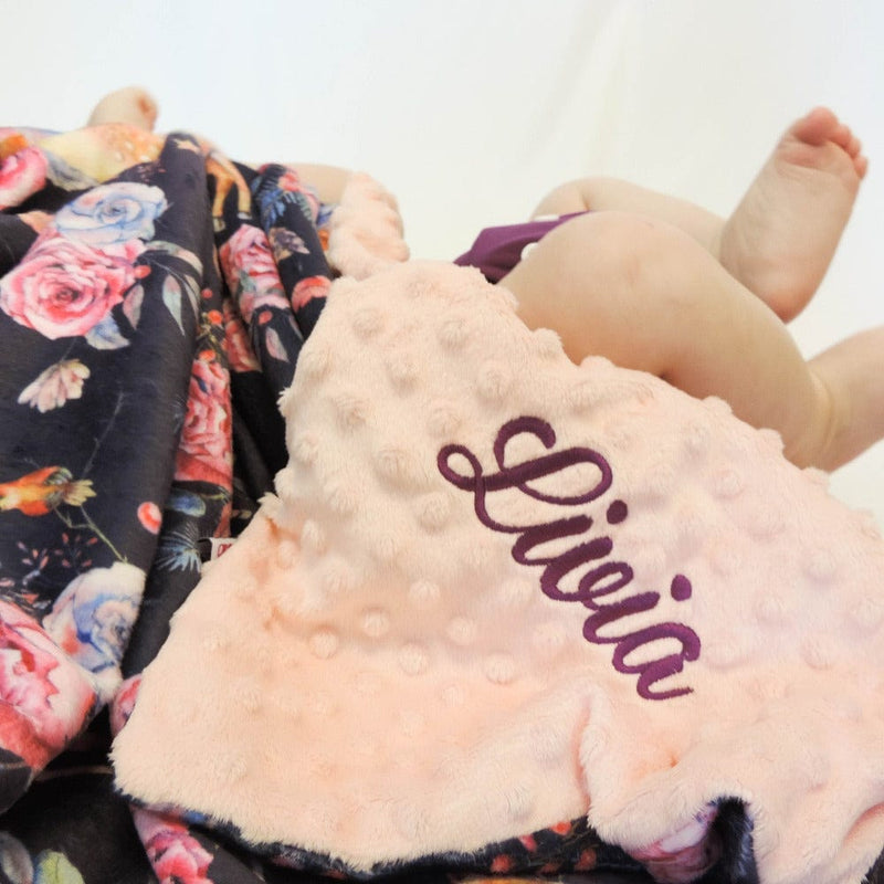 couverture bebe fille avec chevreuils