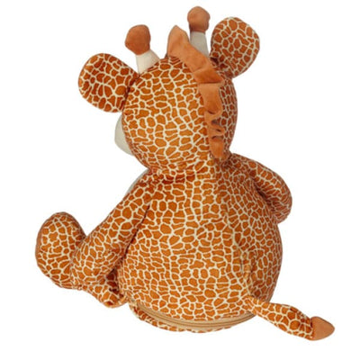 Giraffe teddy bear back