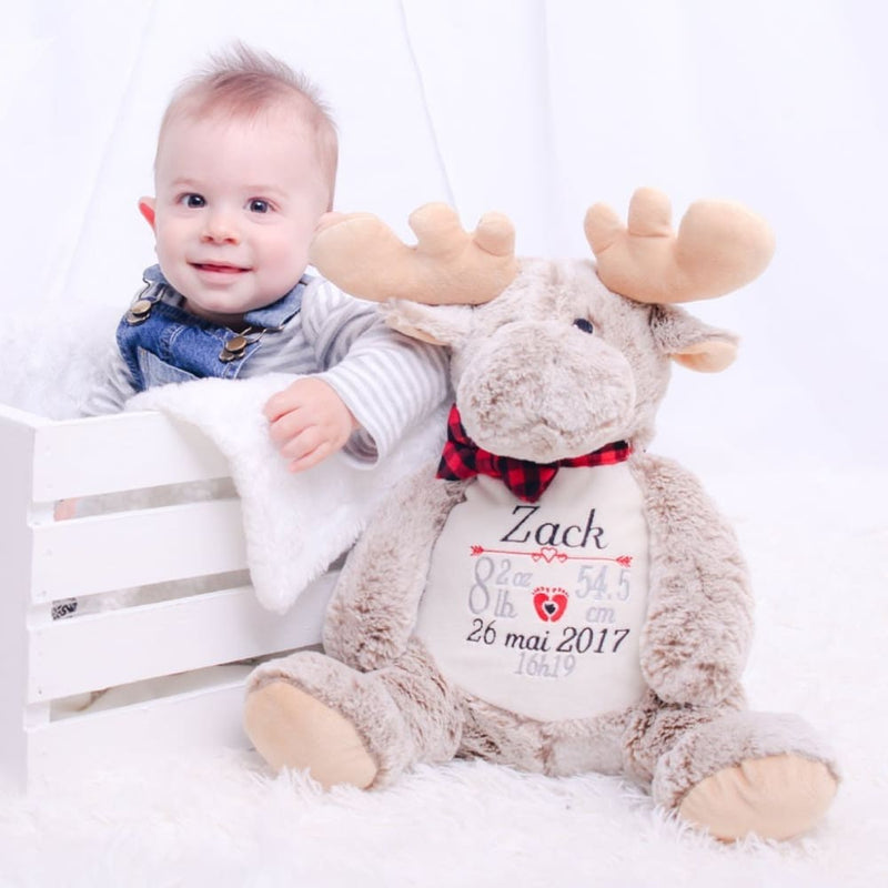Stuffed moose personalized - peluche orignal personnalisé