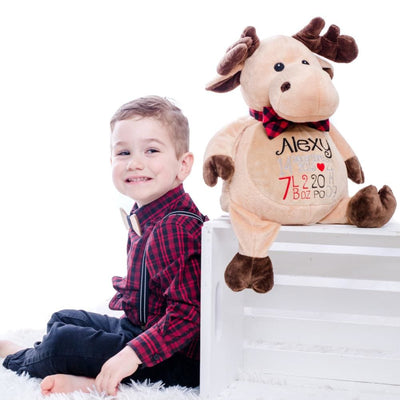Stuffed animal moose personalized
