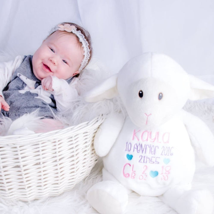 personalized lamb stuffie