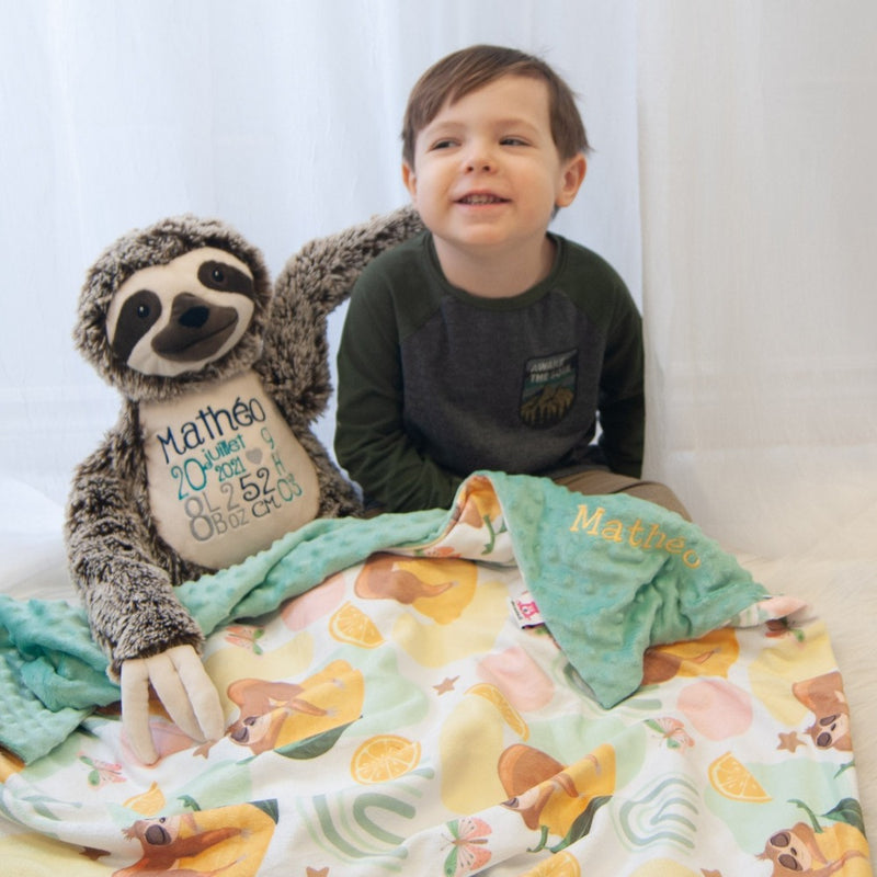 gift set for baby sloths personalized